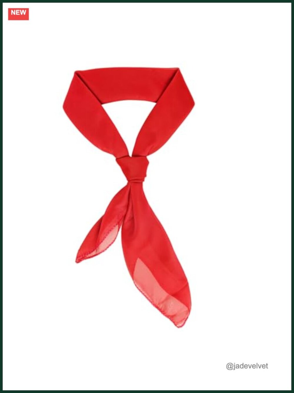 1950s Square Chiffon Scarf Satin Neckerchief Head Scarf Cosplay